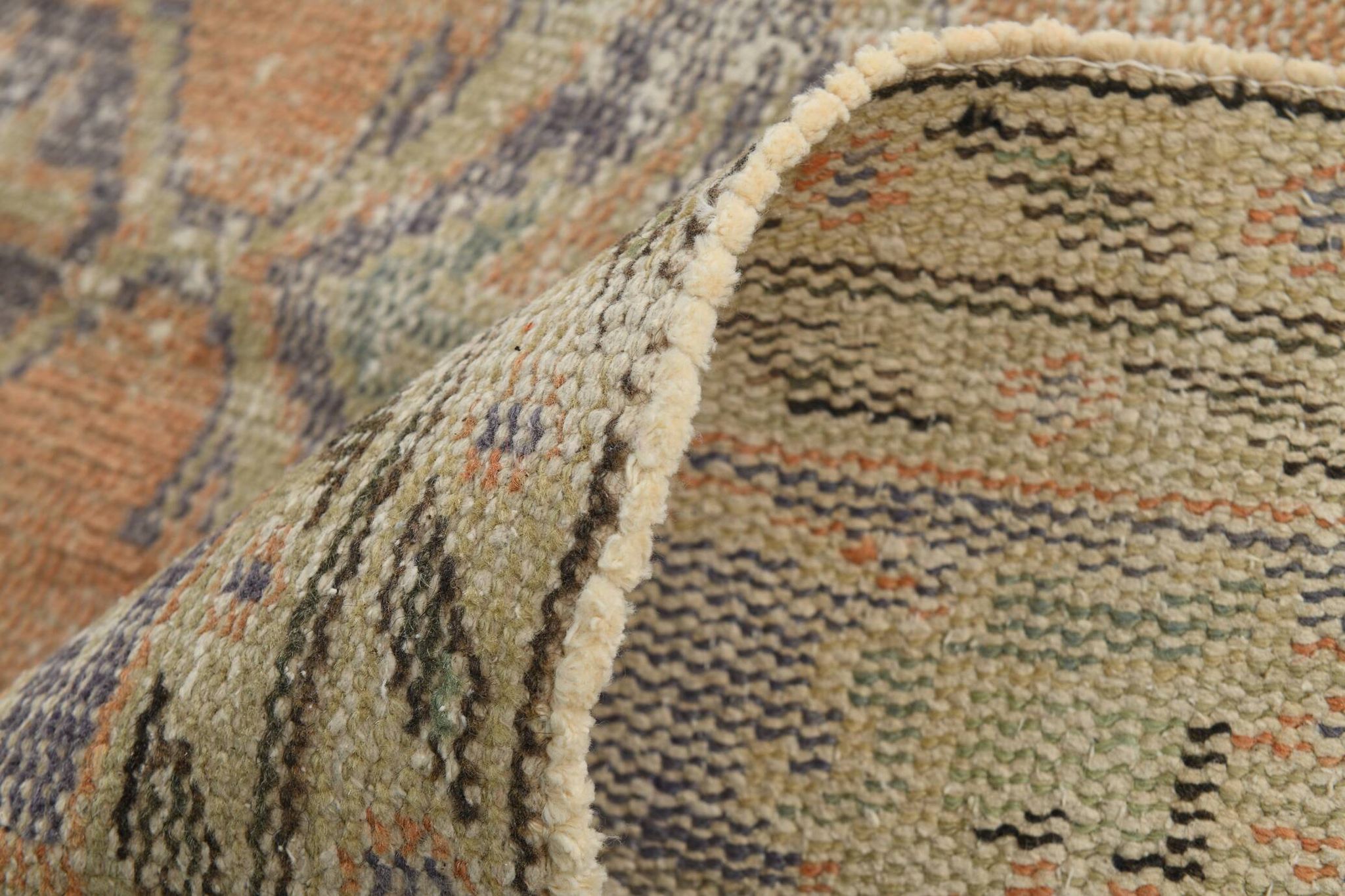 6x9 Peach & Cream Oriental Style Pattern Vintage Rug, 188x288Cm