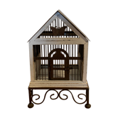 Iron and wood bird cage