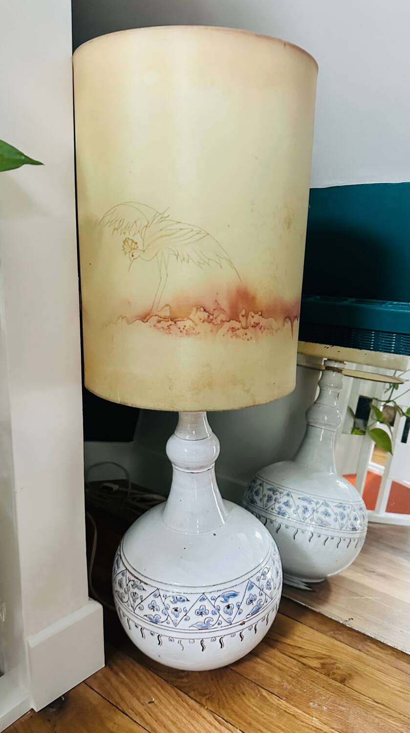 Large ceramic floor lamp