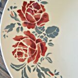 5 flat plates (floral pattern) mismatched: Badonviller (2+2) and a K&G Lunéville model Chantal