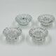 Set of 4 Cut Crystal Candle Holders Bolsius France 70s