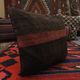 Handwoven Kilim Orange Brown Wool Cushion Cover 40x40cm