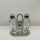 Alessi – 5070 – Ettore Sottsass – Condiment set – Stainless steel & glass