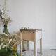 Chest stool - white patina sitting green