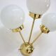 Space age sputnik brass wall lamps, 1970s, more pieces available