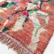 Tapis berbère marocain Boujaad neuf rouge et couleurs 2,43x1,63m
