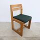 4 brutalist chairs by Maison Regain, vintage in solid elm.