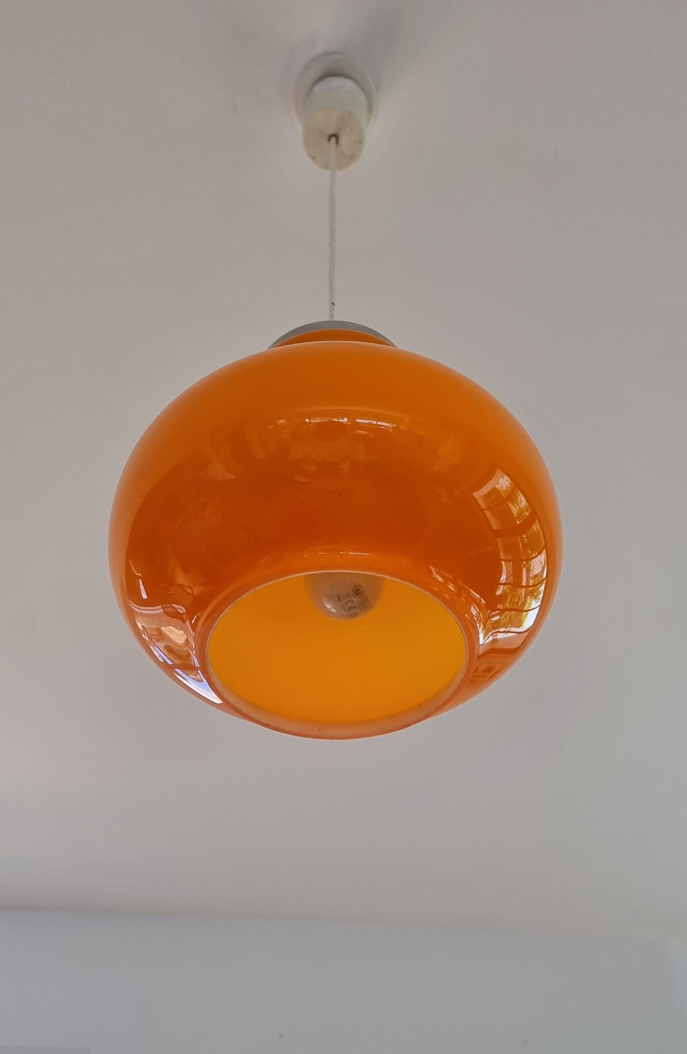 Orange vintage pendant lamp