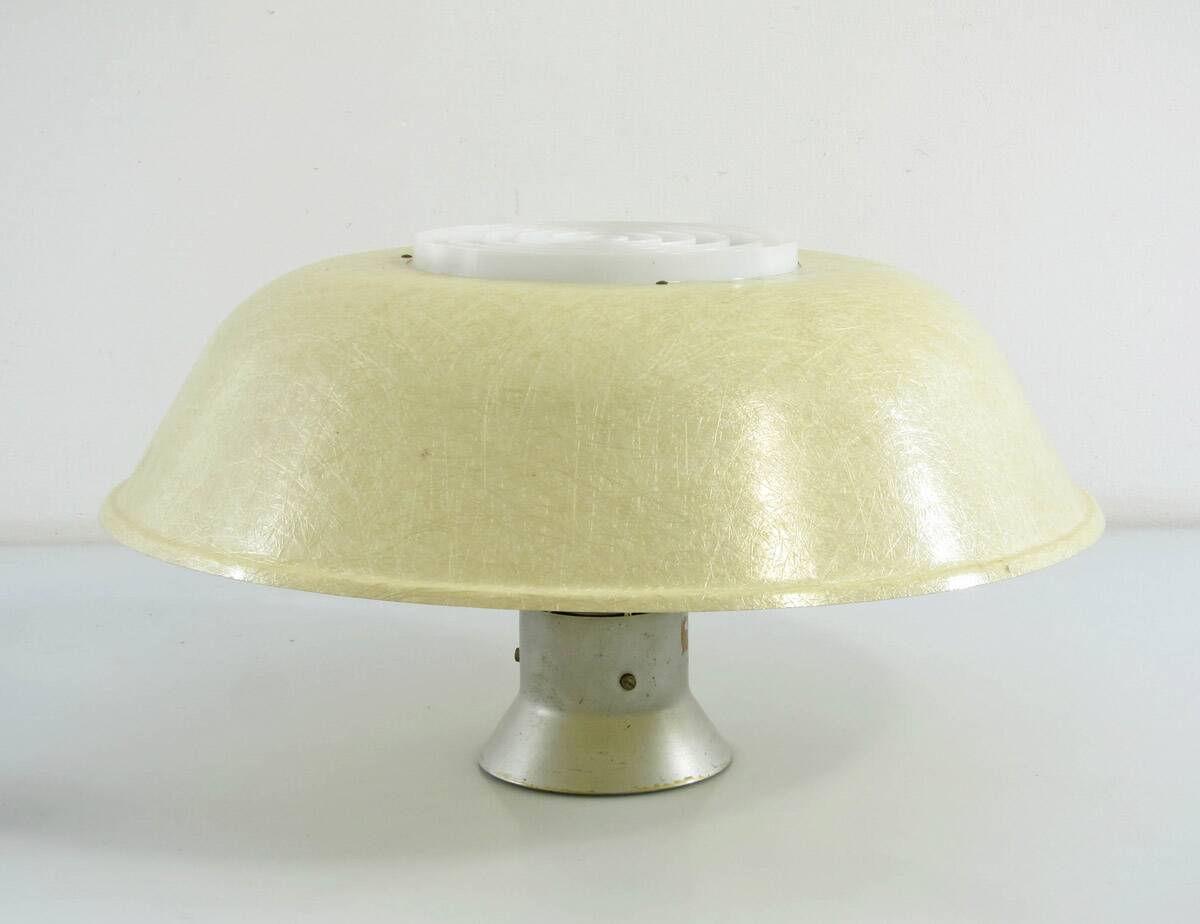 Philips Louis Kalff fifties vintage fiberglass ceiling lamp