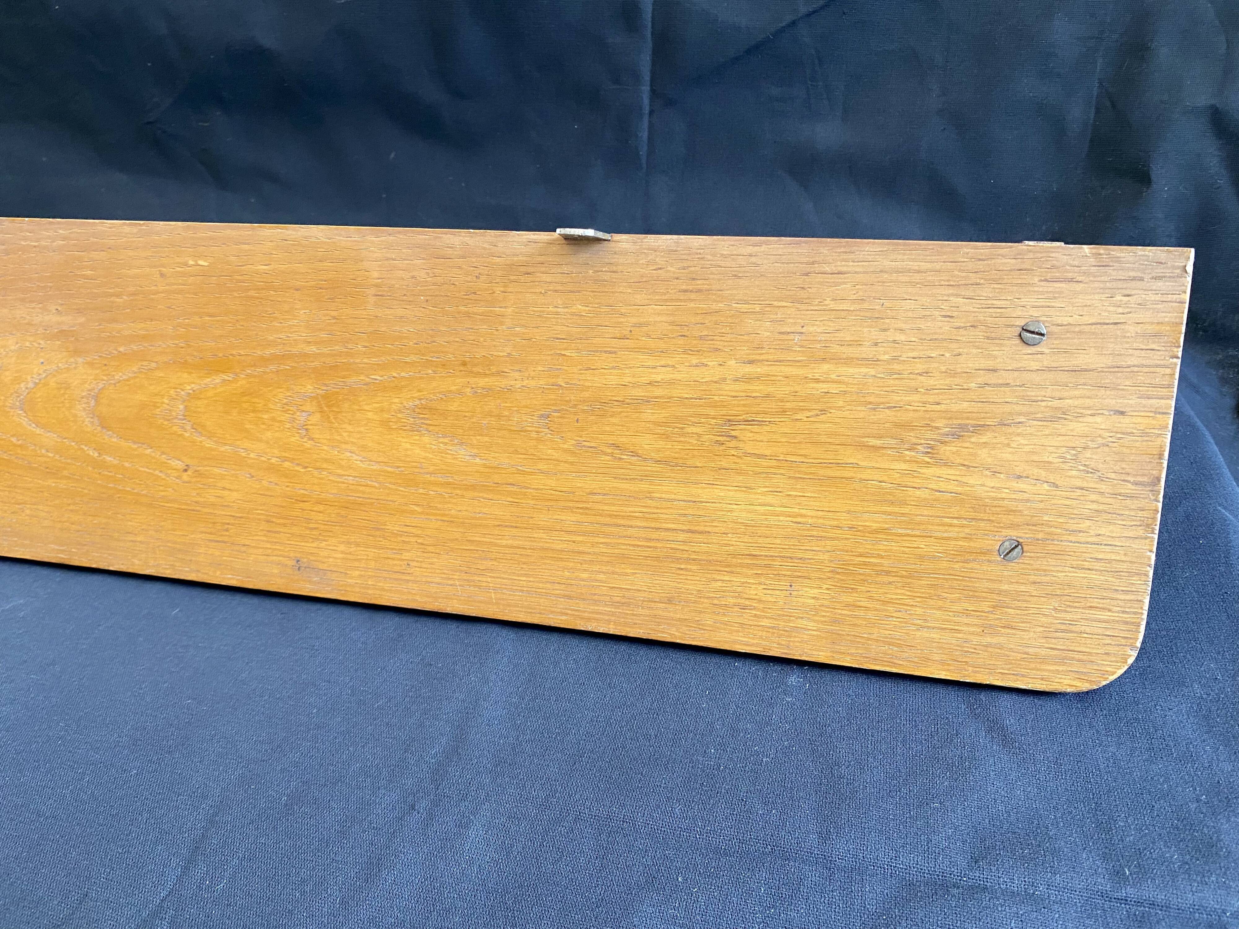 Kitchen shelf French artisanal work vintage 60s solid oak and copper