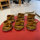 6 cups with saucers 1970. Sighisoara earthenware.
