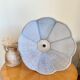 Suspension rotin bleu vintage