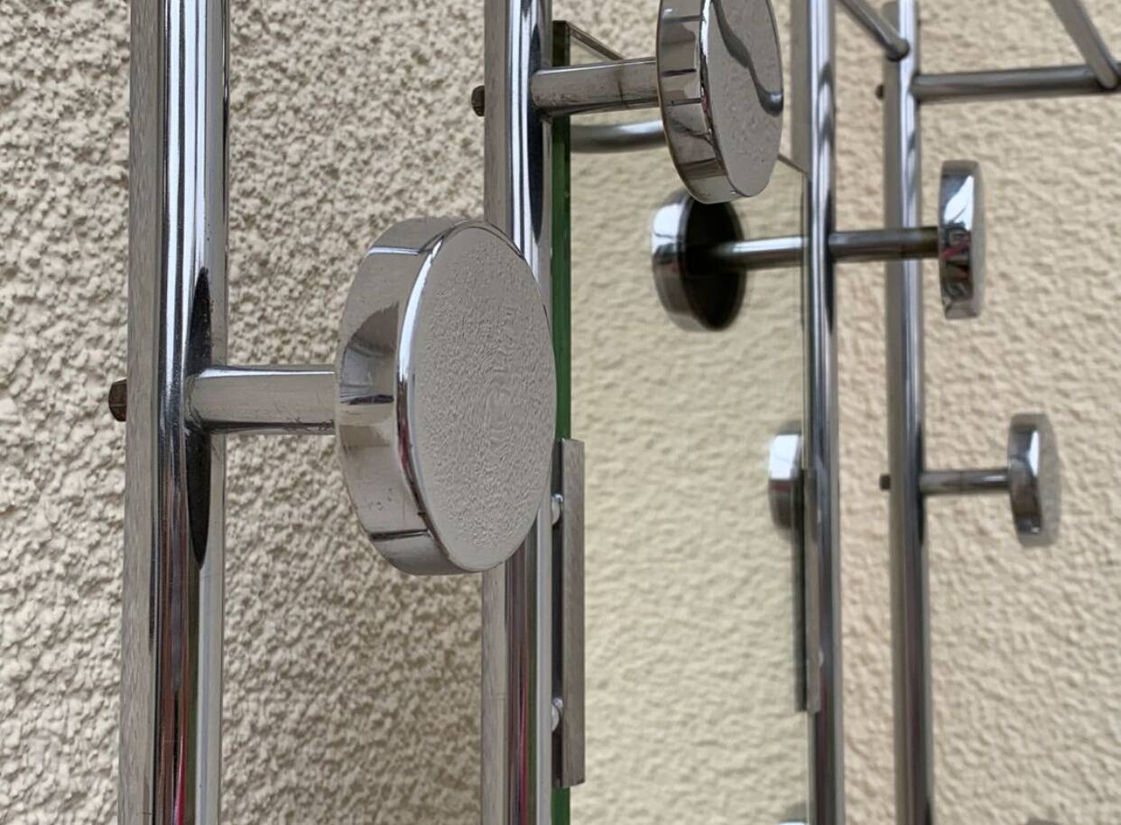Chrome-plated aluminum entrance locker, 1950s