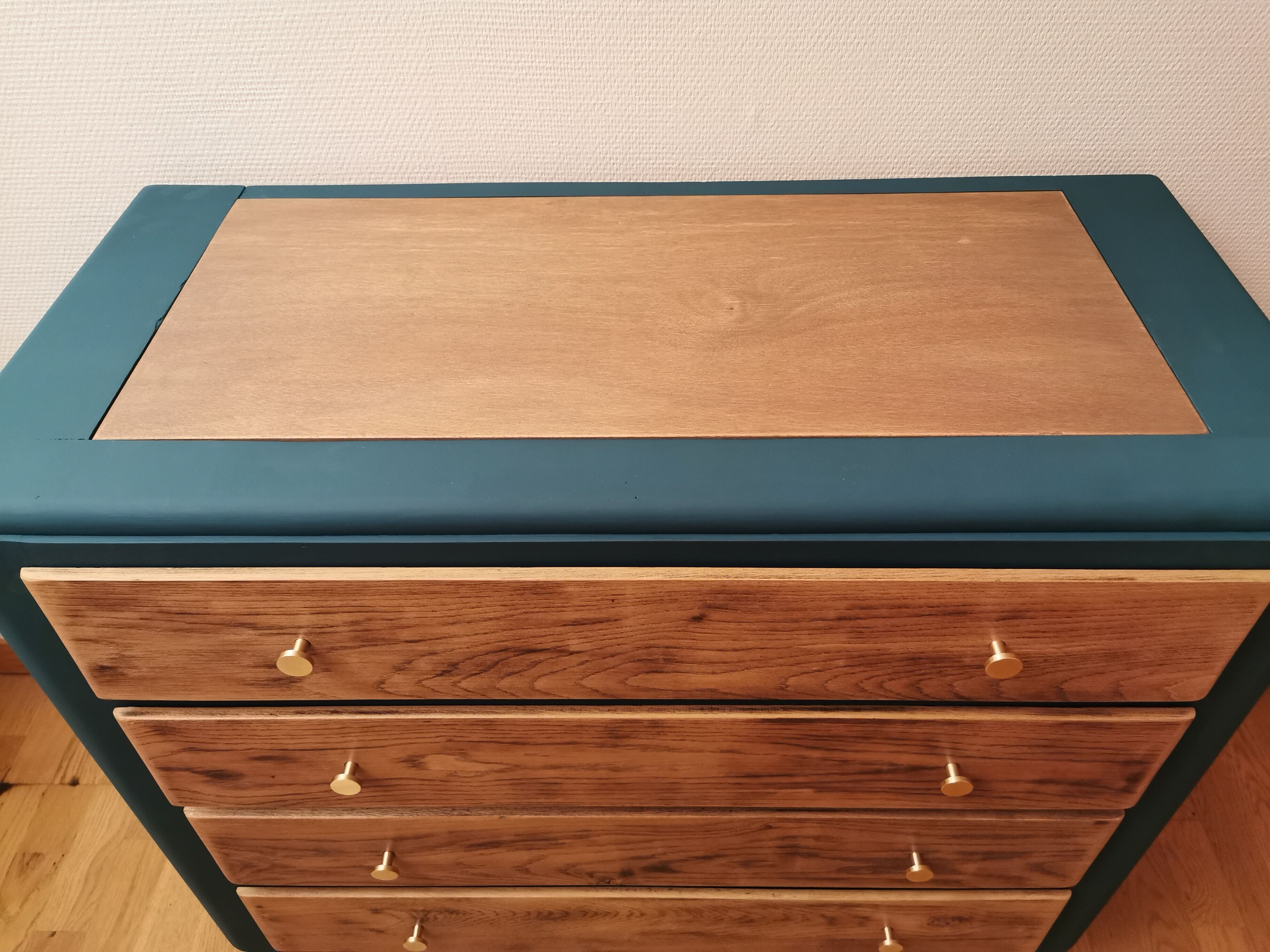 Commode vintage relookée 4 tiroirs