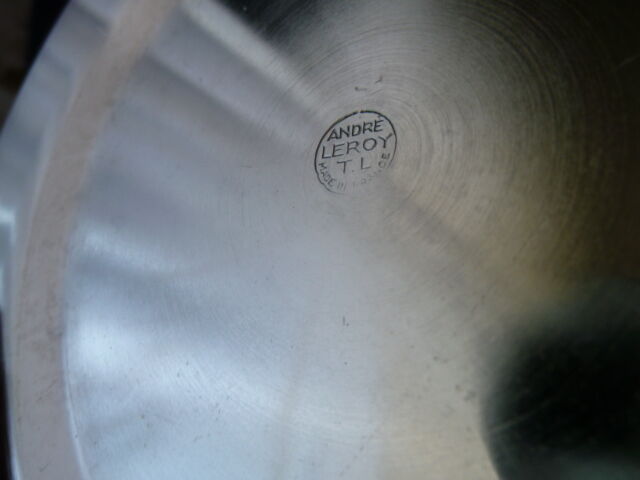 Champagne bucket in chrome steel signed André Leroy