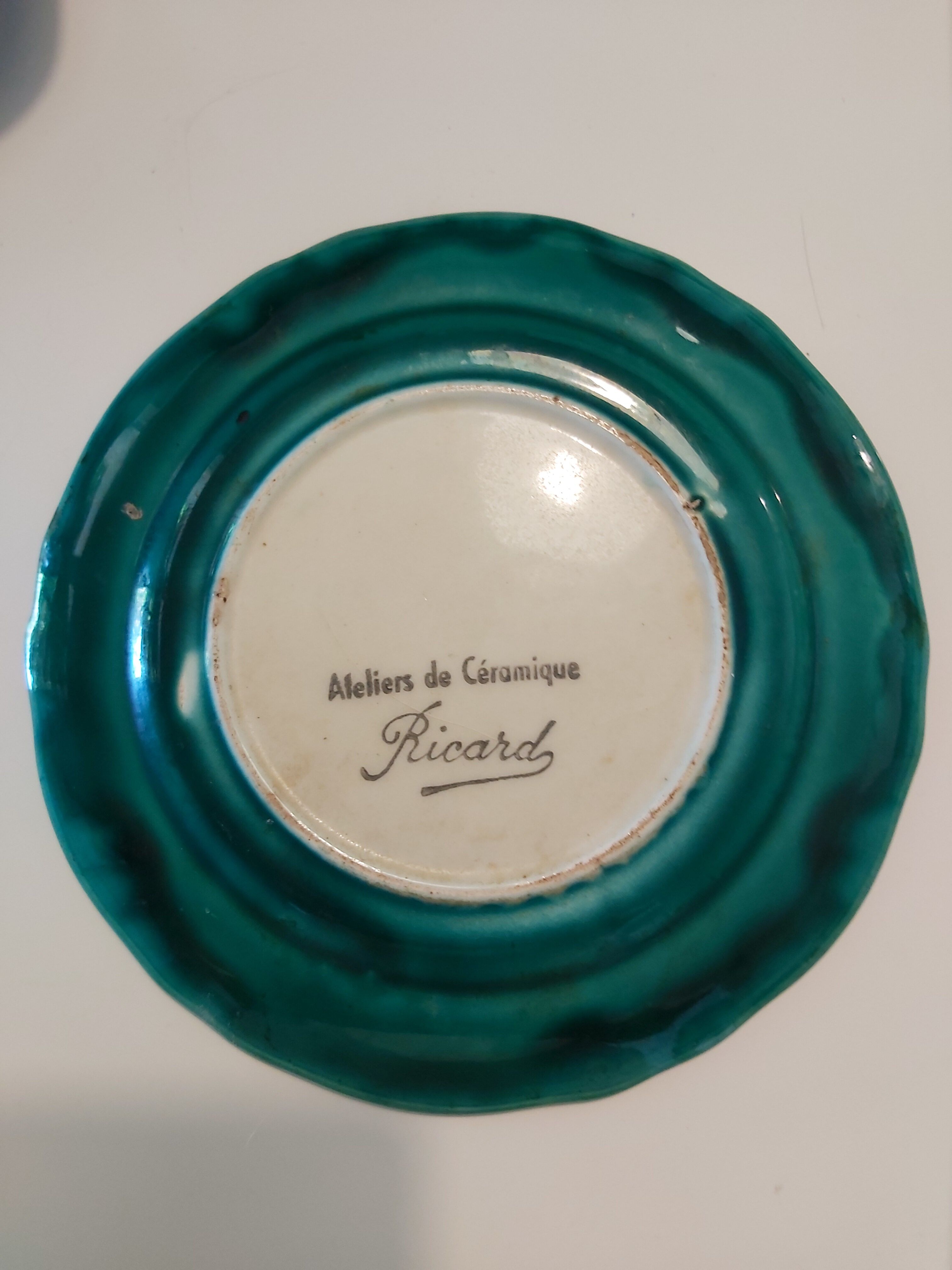 Vintage Ricard workshop plate