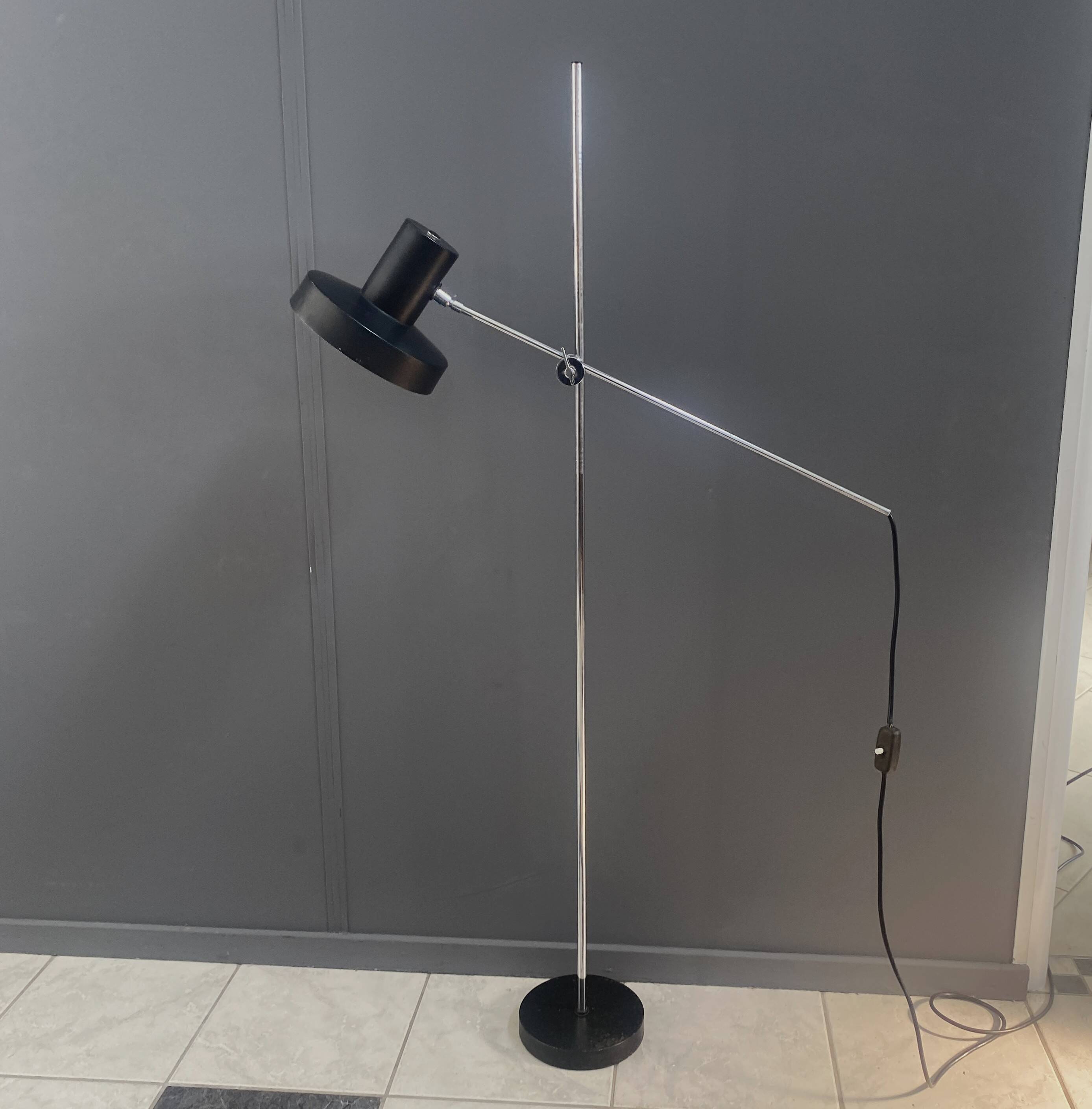 Metal floorlamp by J. Hoogervorst for Anvia Netherlands