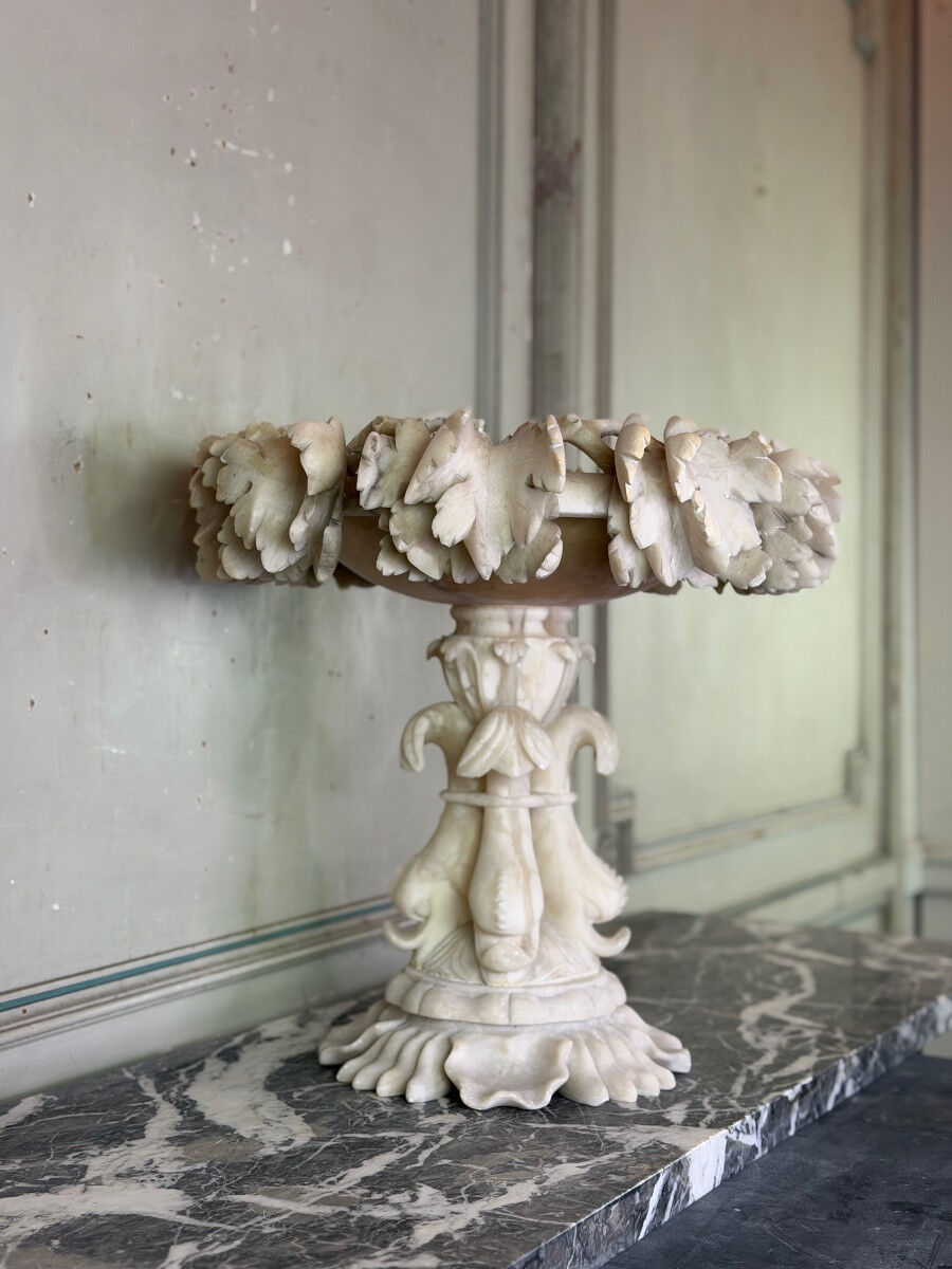 Large alabaster bowl Italy around 1900