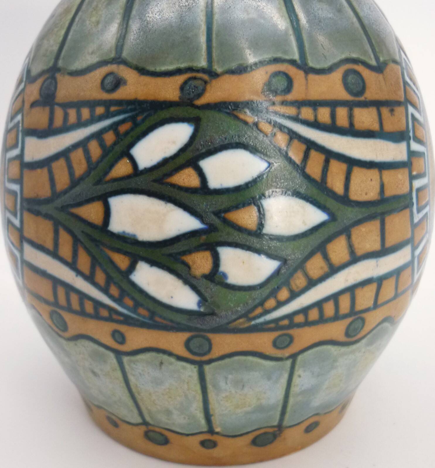 Vase en grés émaillé, art déco vers 1920, signé Kèramis, Charles Catteau