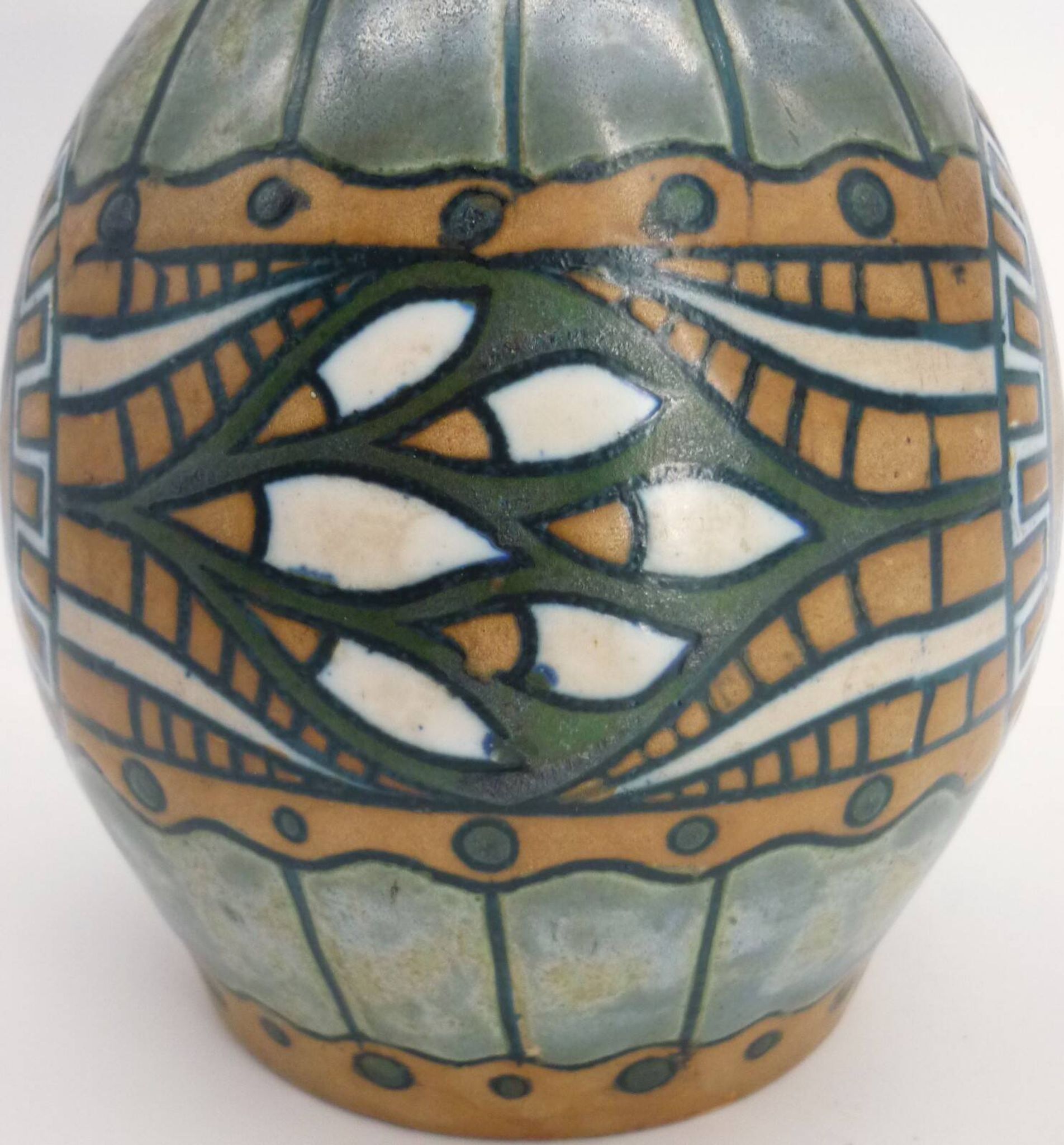 Glazed stoneware vase, Art Deco circa 1920, signed Kèramis, Charles Catteau.