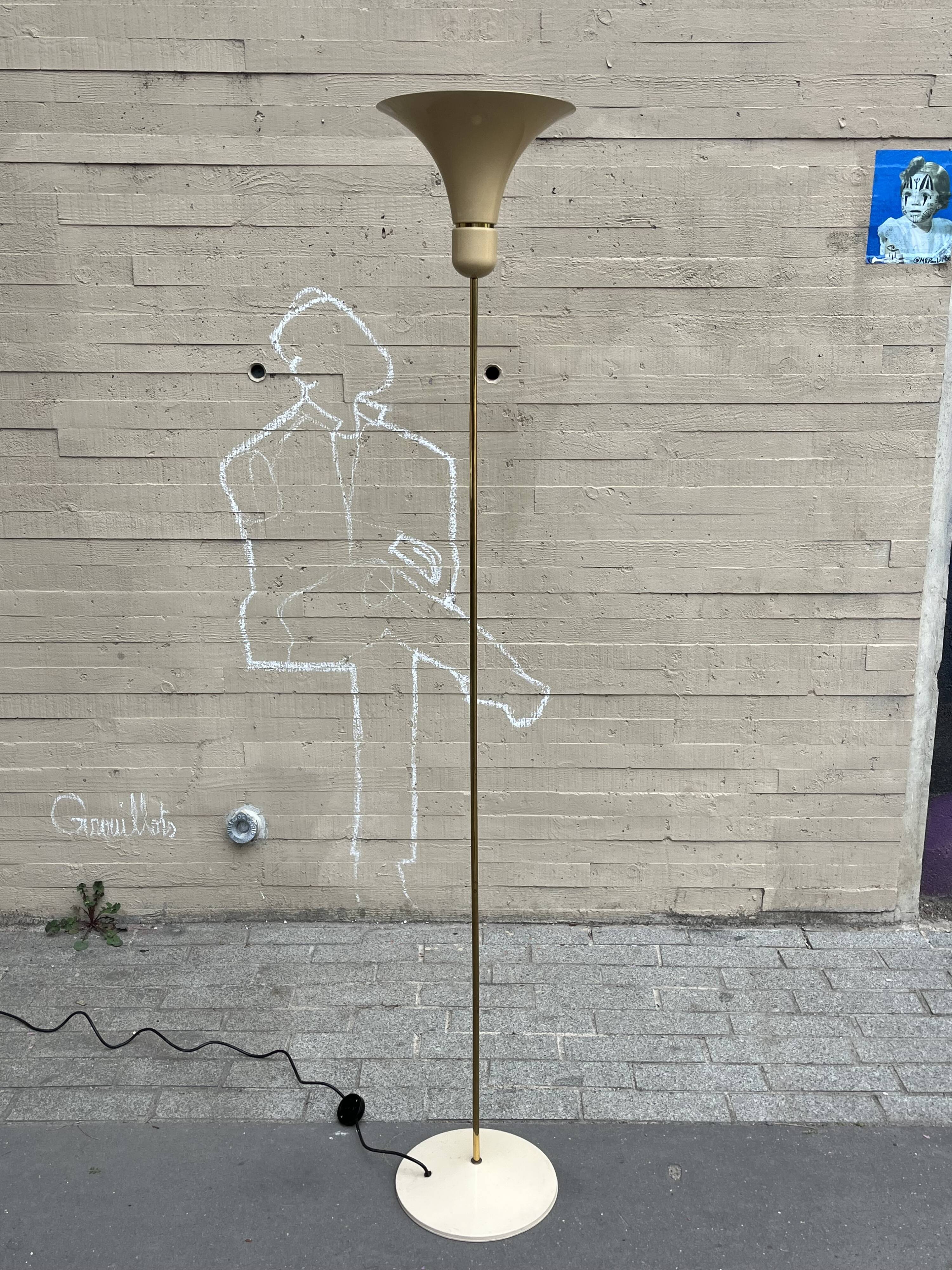 70s brass floor lamp