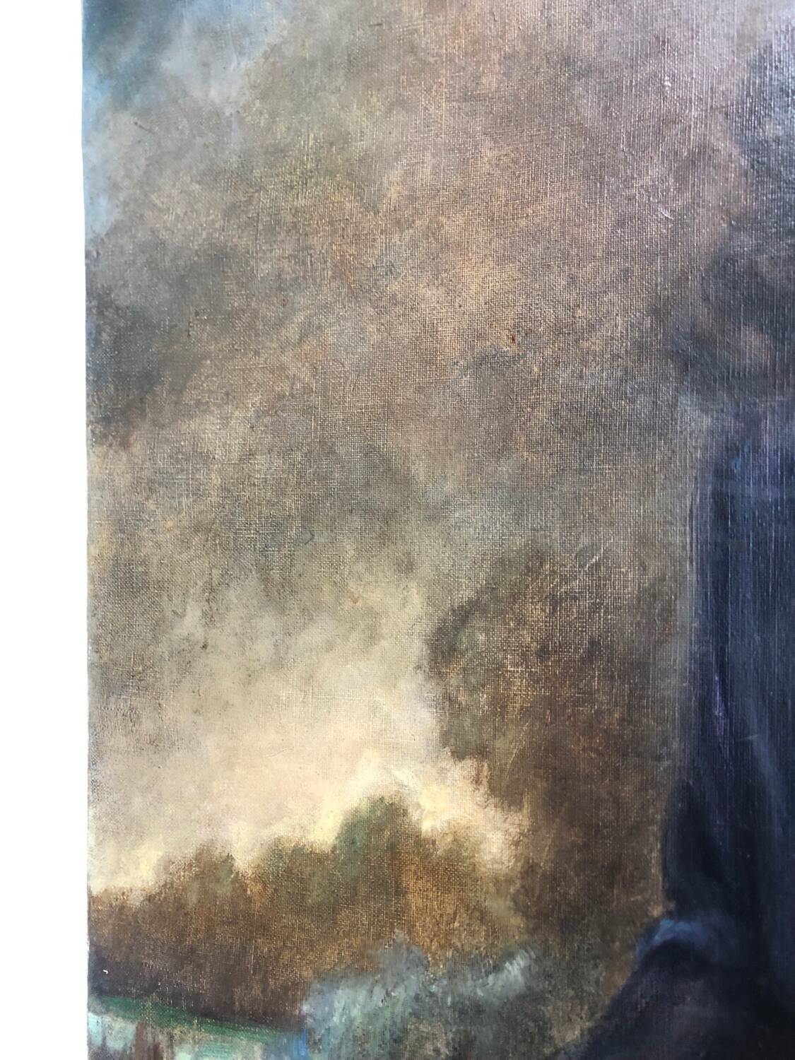 Oil portrait of a young girl by Paul Hulin