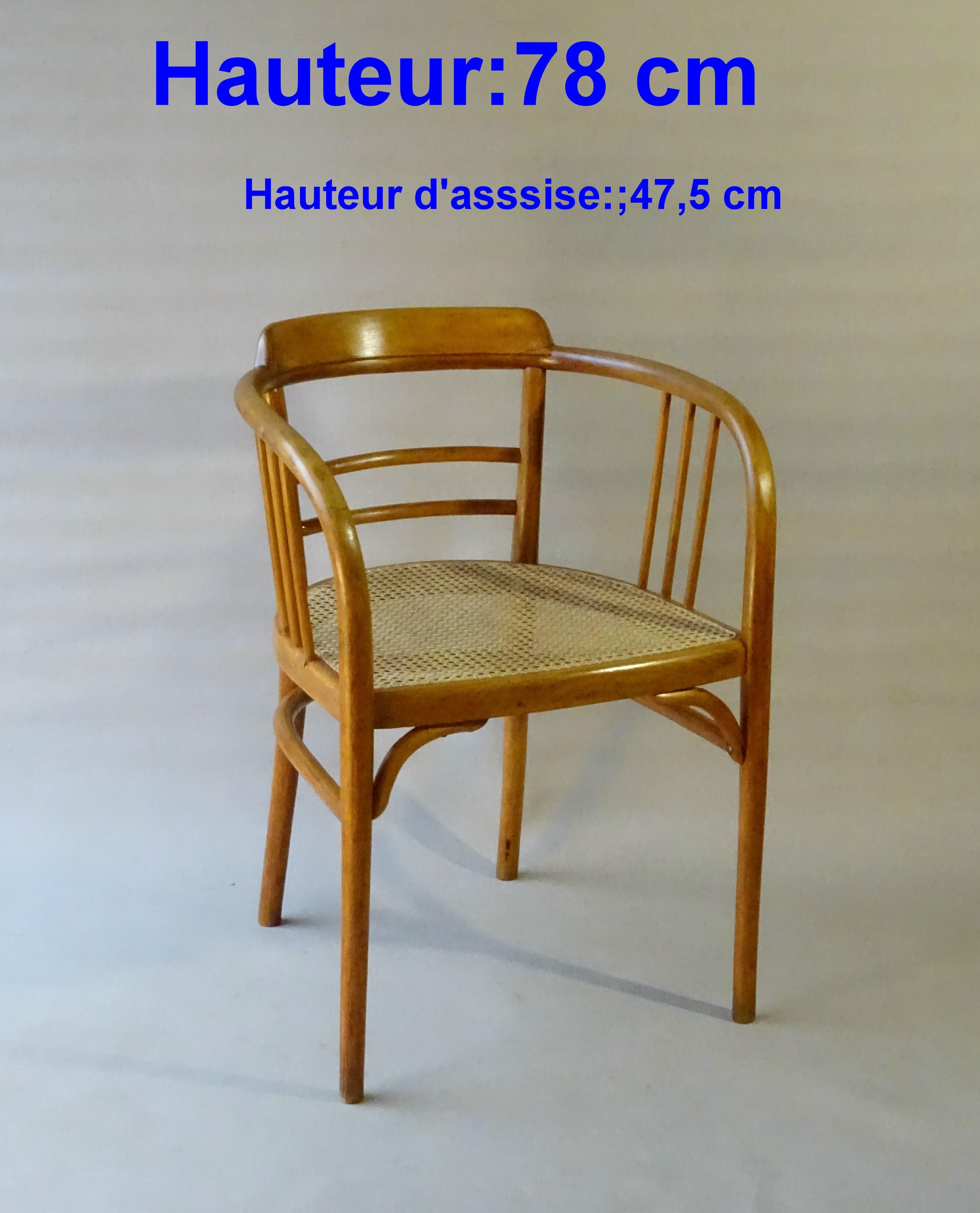 Armchair Thonet N°B93 canned to nine, design Siegel 1920