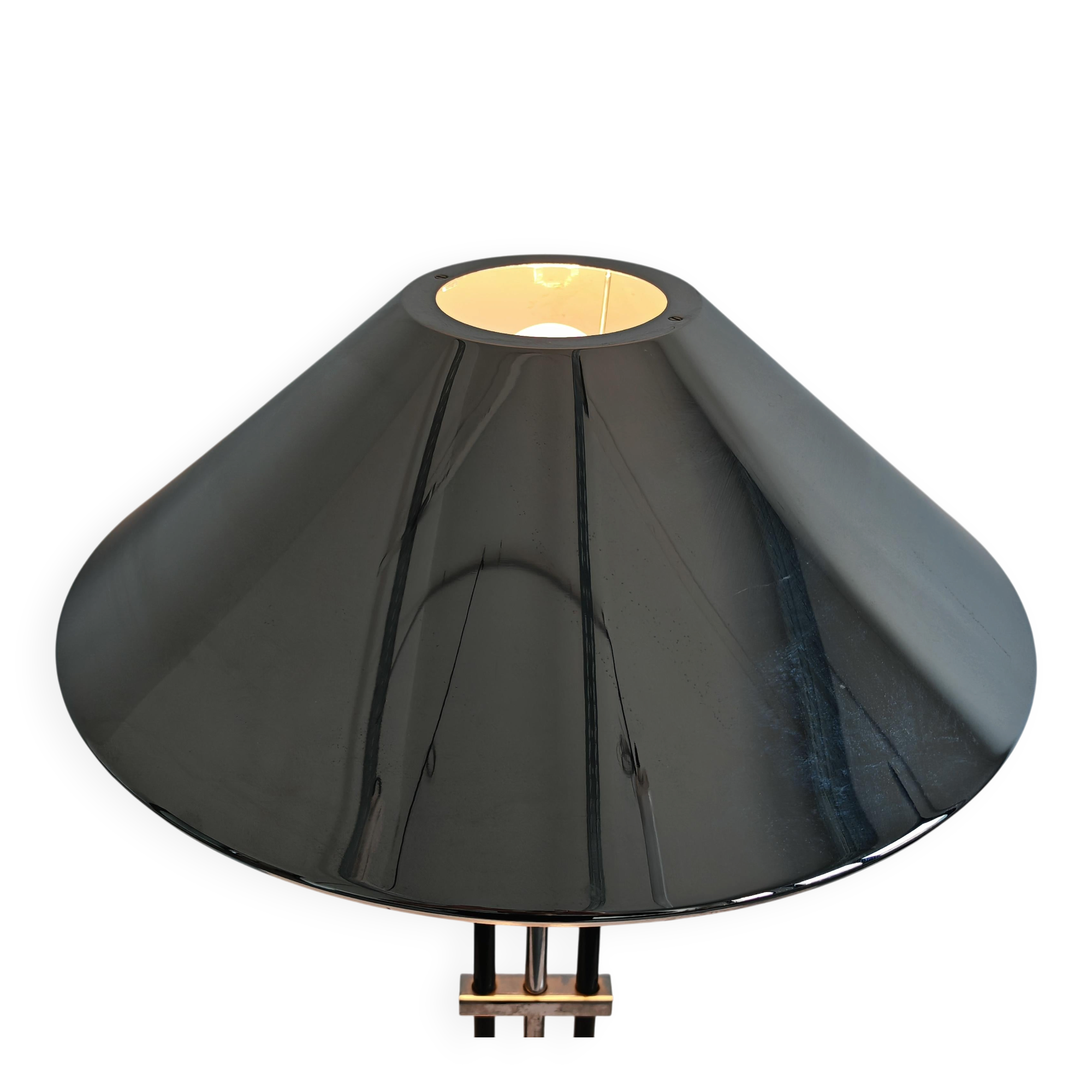 Space Age table lamp in nickel-plated steel, height adjustable, 1970s.
