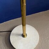 Lampadaire laiton et travertin 1970
