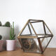 Brass polygon lamp
