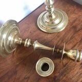 Pair of brass candlesticks
