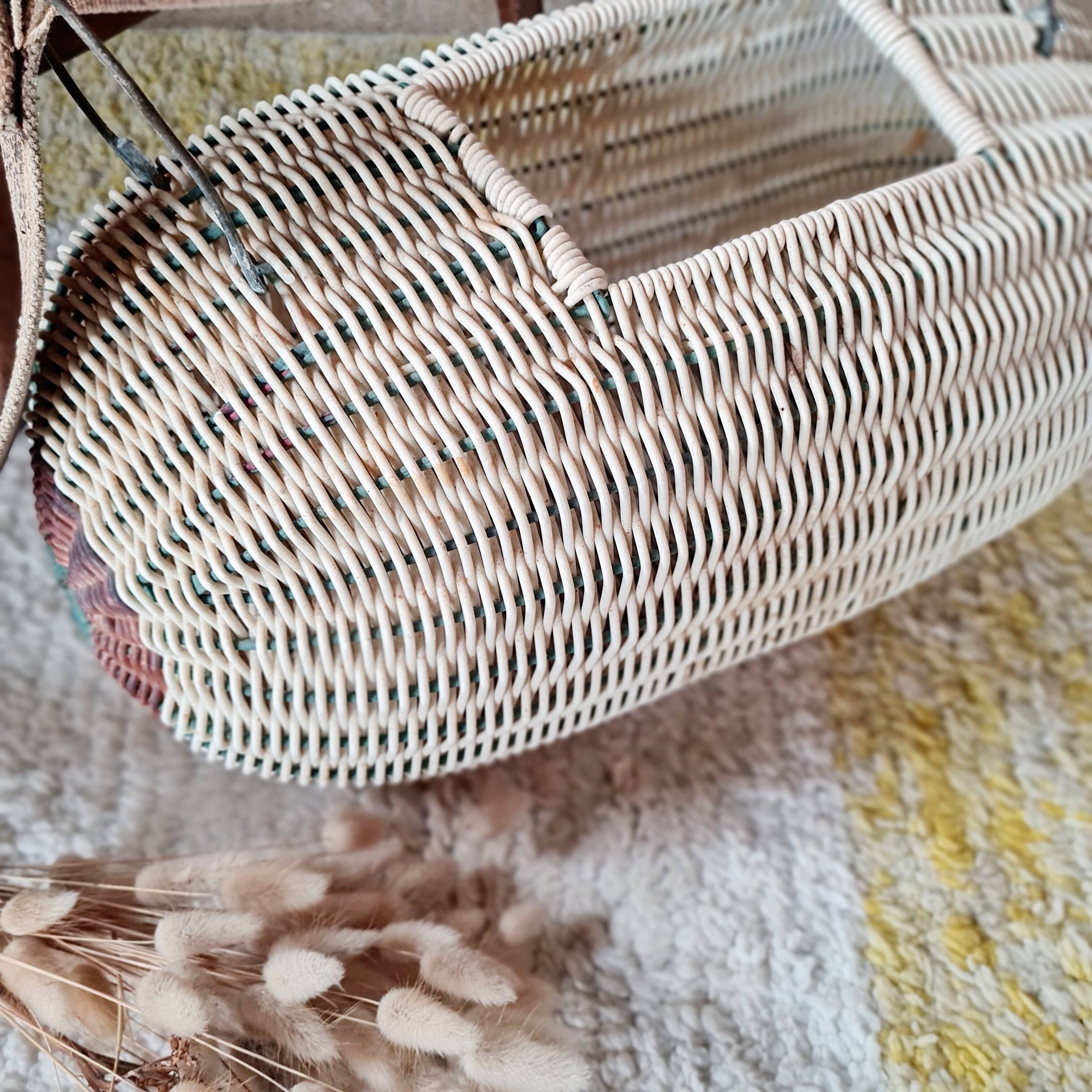 Rattan messenger bag