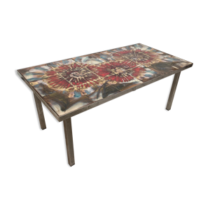 table basse vintage metal
