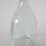 Large Biot style bubbled glass bottle, 1970