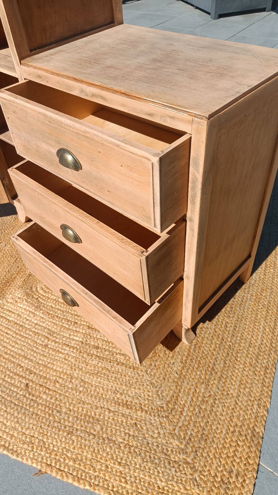 Handcrafted asymmetrical wooden furniture