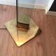 Glass and brass floor lamp by Max Baguara for Lamperti, Italy, 1970s