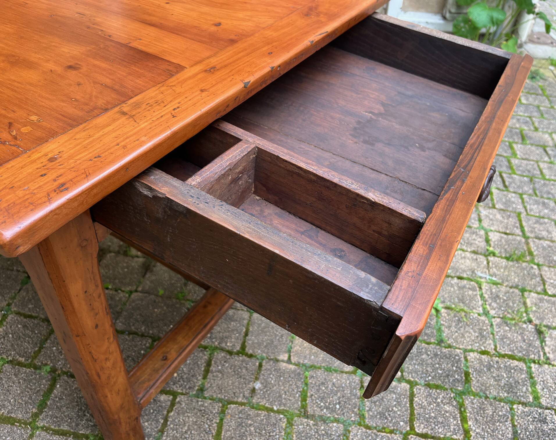 19th century cherry wood farmhouse table