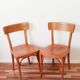 Scandinavian bistro chairs in turned wood, Baumann style
