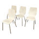 4 chaises blanches