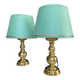Pair of vintage brass lamps from the 70s.