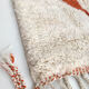 Moroccan Berber carpet Beni Ouarain ecru with colorful patterns 205x132cm