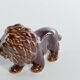Mid-Century Modern Chinese Brown Glazed Lion Figurine