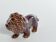 Mid-Century Modern Chinese Brown Glazed Lion Figurine
