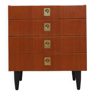 Teak chest of drawers, Danish design, 1970s, production: Denmark