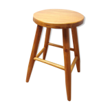 Light wood tabouret 70s