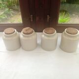 Set of 4 stoneware pots