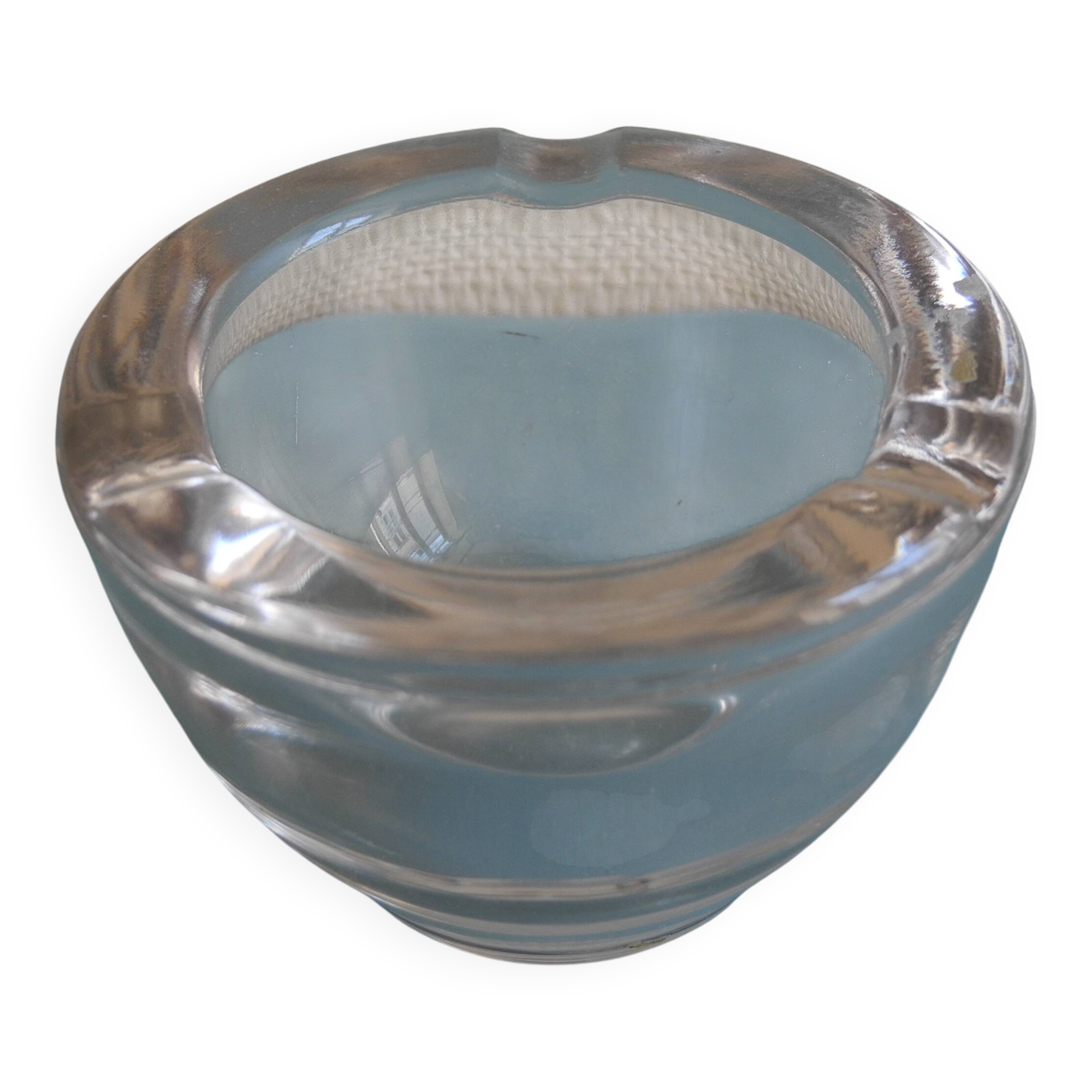 ancien cendrier verre Zignago Vetro Vieux Rouen vintage french ashtray