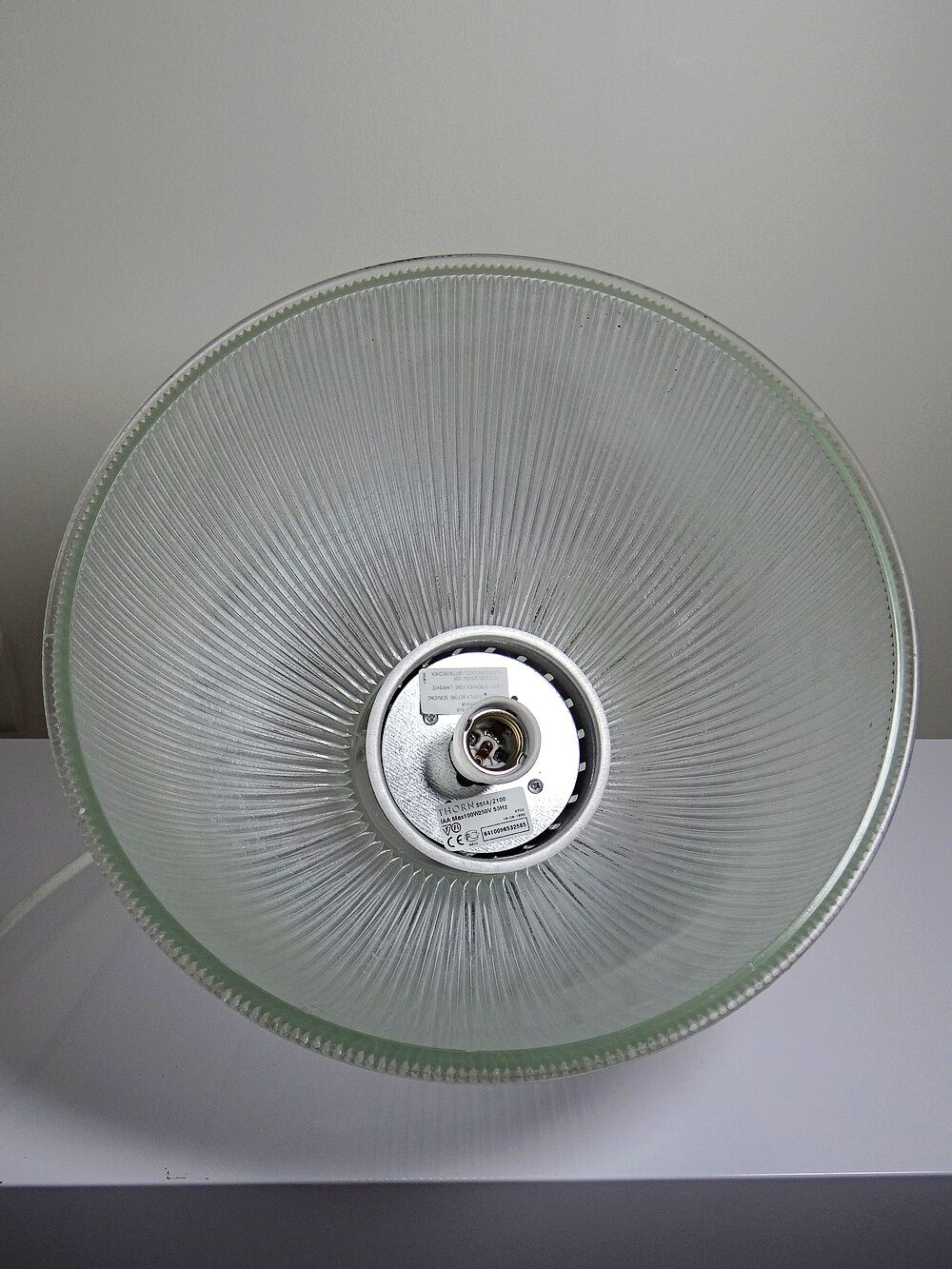 Industrial suspension in prismatic glass type Holophane, Thorn, 1998