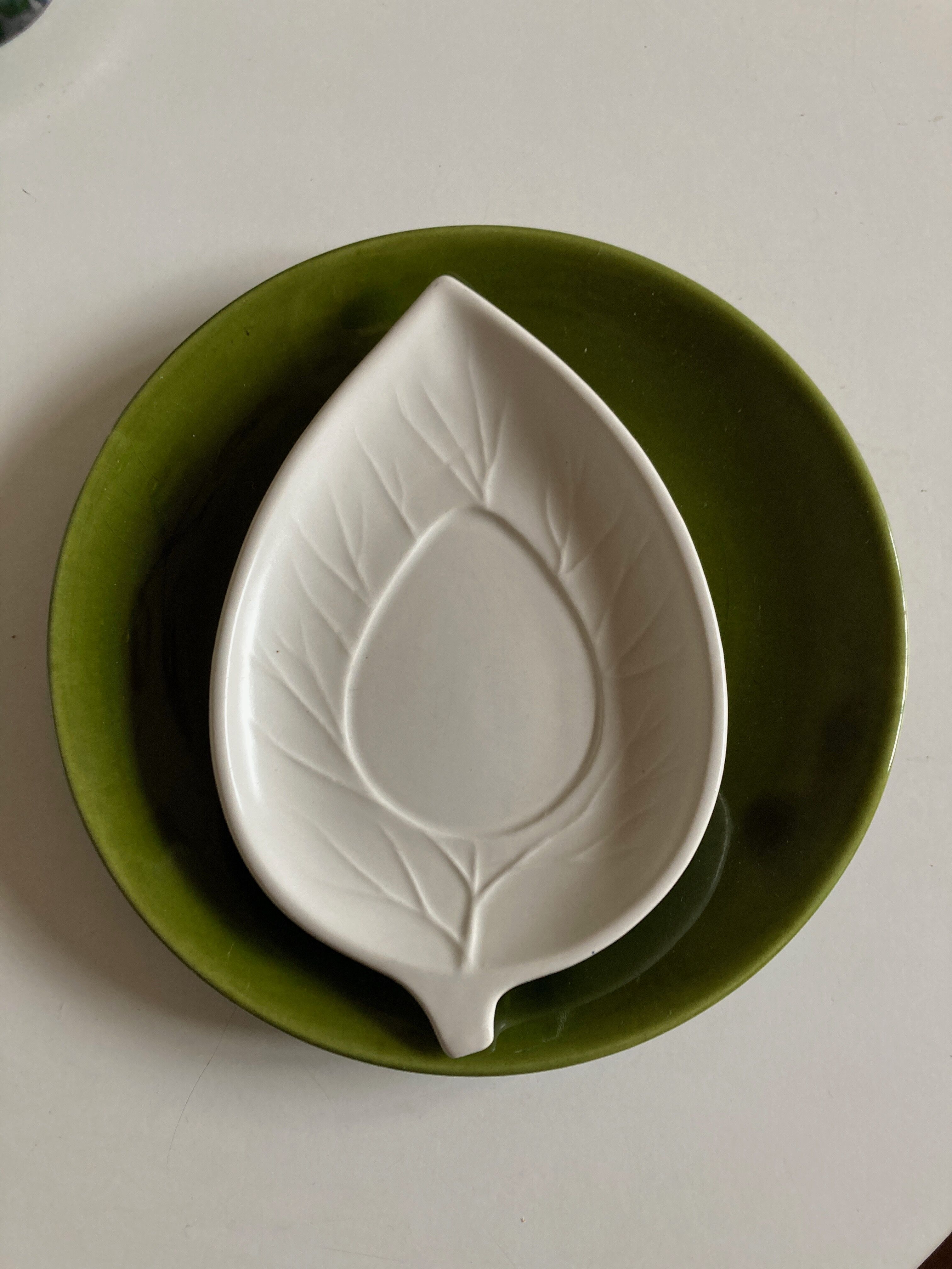 Set of 6 plates Ceramiche Bitossi sheets 1970 Italian work
