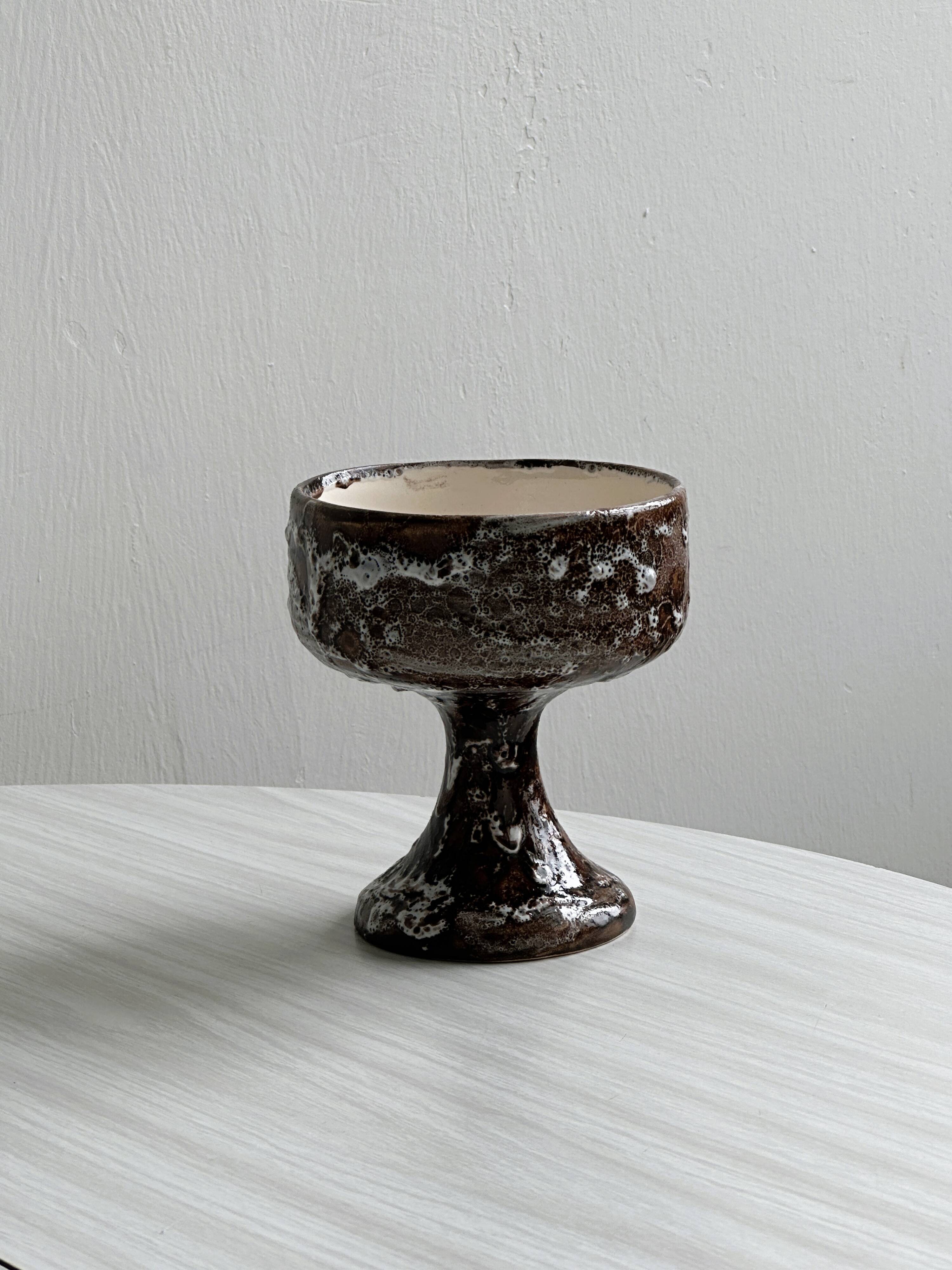 Vintage ceramic footed bowl